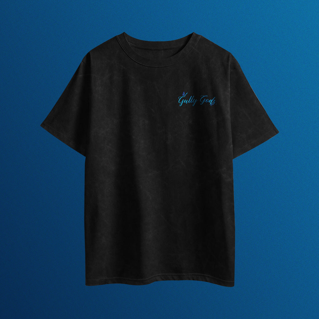 Streetwear Black Acid Wash Butterfly T-Shirt – GULLYGODS Edition