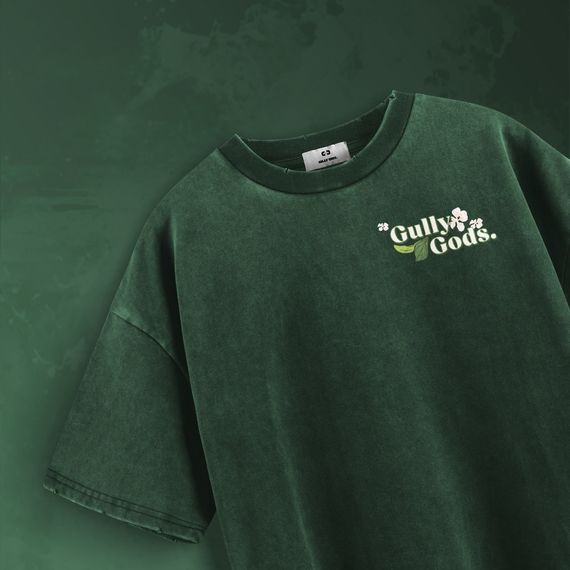 Streetwear Cherry Blossom Green T-Shirt  – GULLYGODS Edition