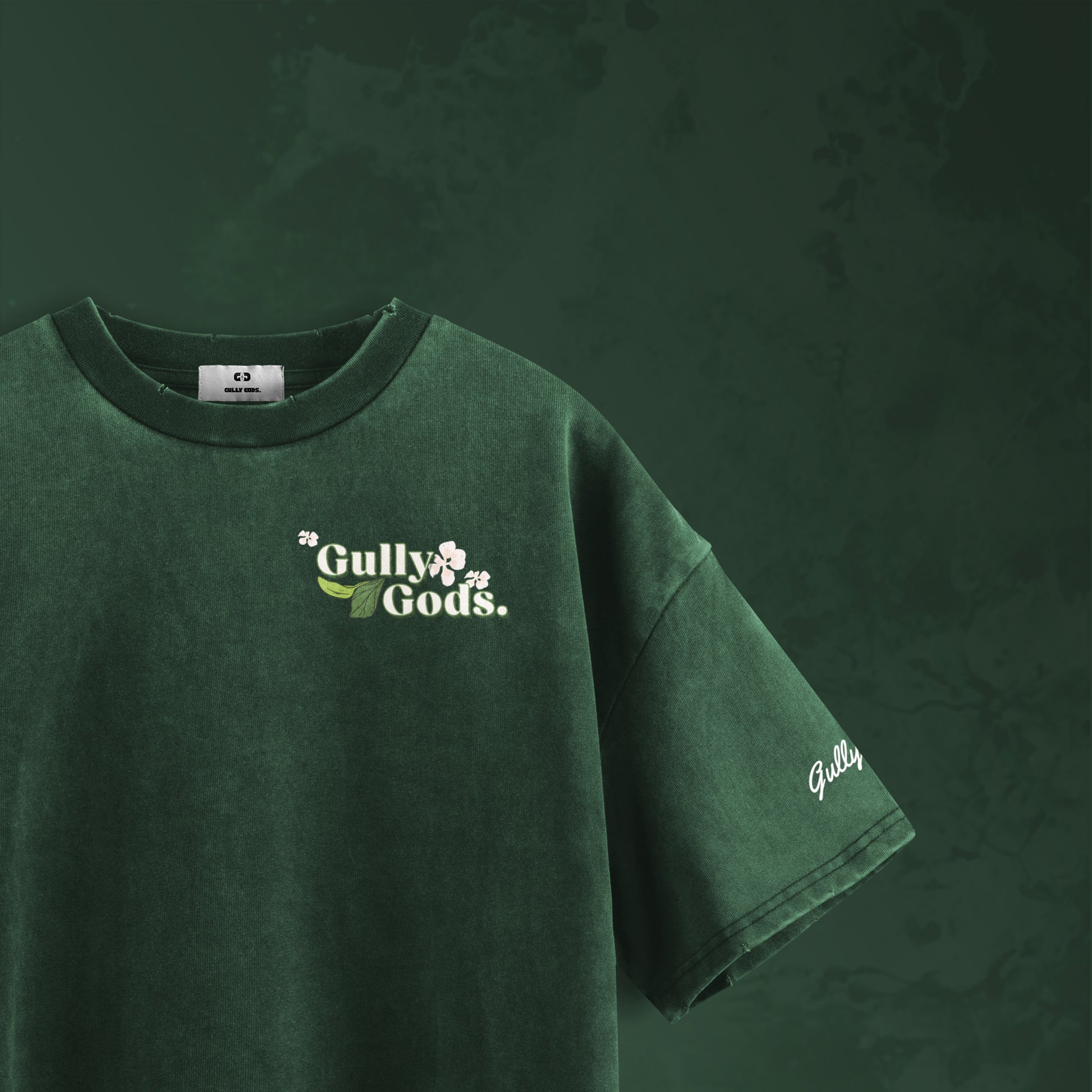 Streetwear Cherry Blossom Green T-Shirt  – GULLYGODS Edition