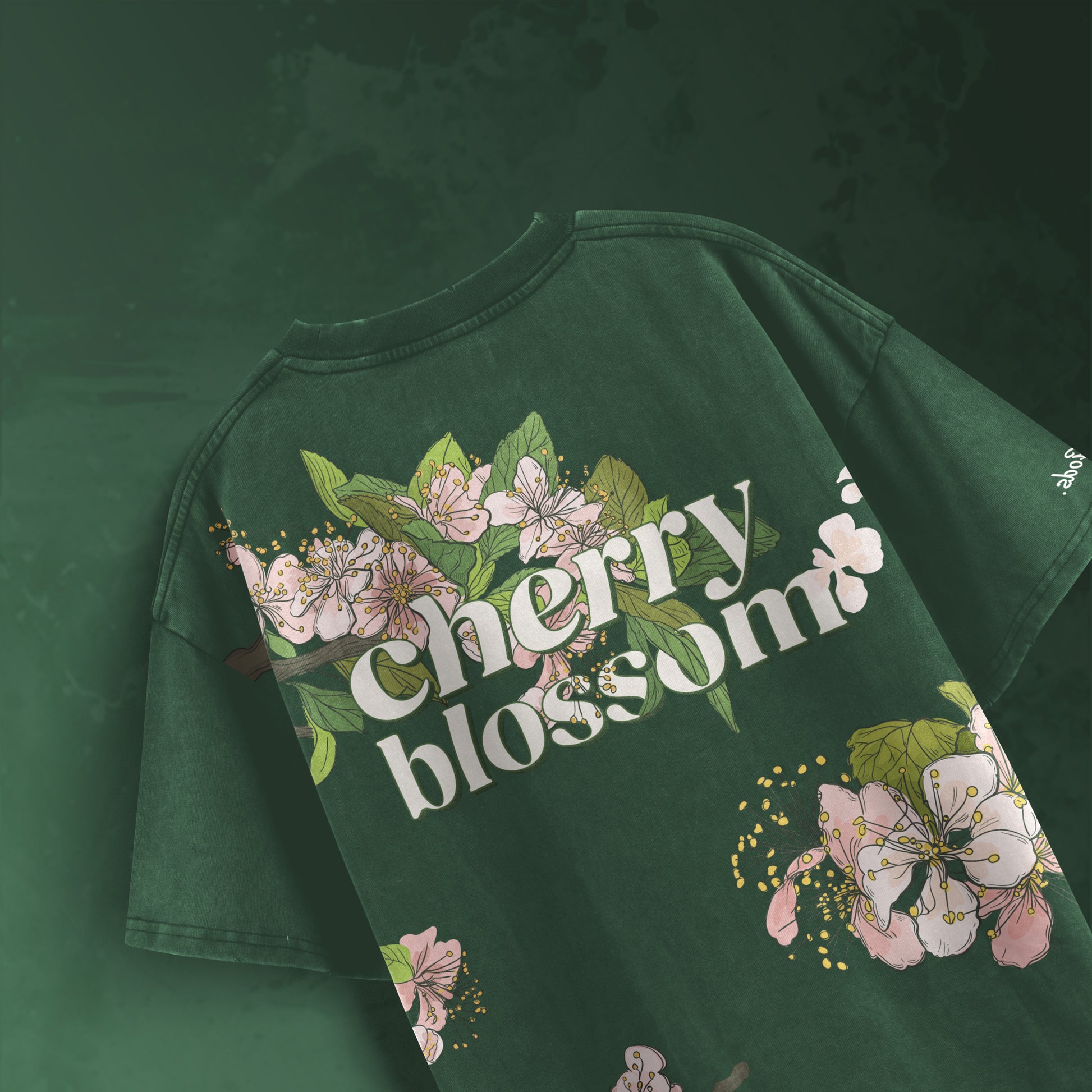 Streetwear Cherry Blossom Green T-Shirt  – GULLYGODS Edition