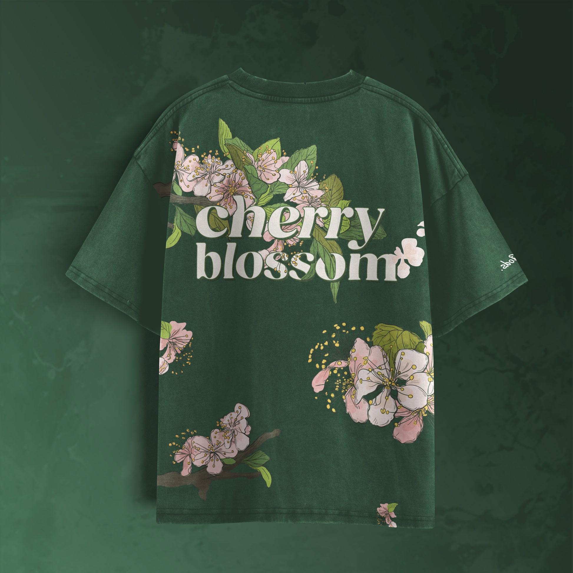 Streetwear Cherry Blossom Green T-Shirt  – GULLYGODS Edition