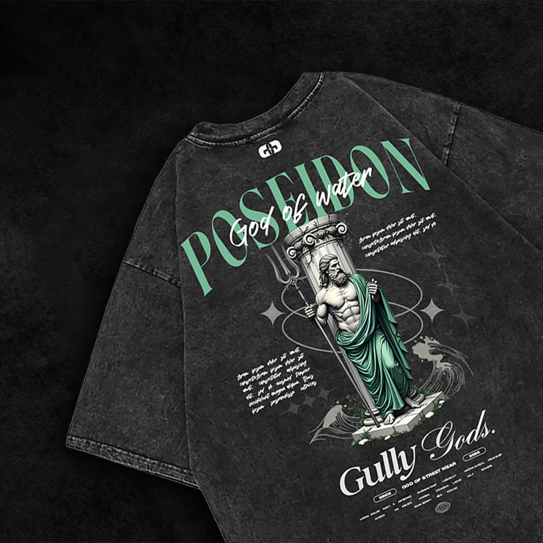 Streetwear Poseidon Graphic T-Shirt – GULLYGODS Edition
