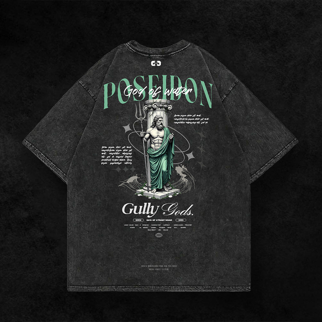 Streetwear Poseidon Graphic T-Shirt – GULLYGODS Edition